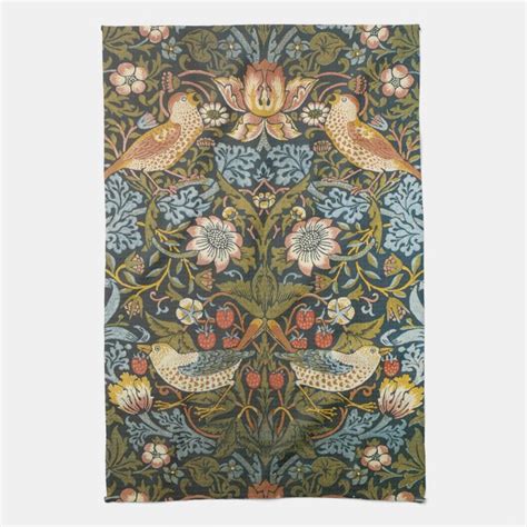 Strawberry Thieves William Morris Antique Pattern Towel Zazzle