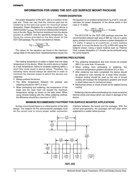 Pzta T Datasheet Pdf Motorola