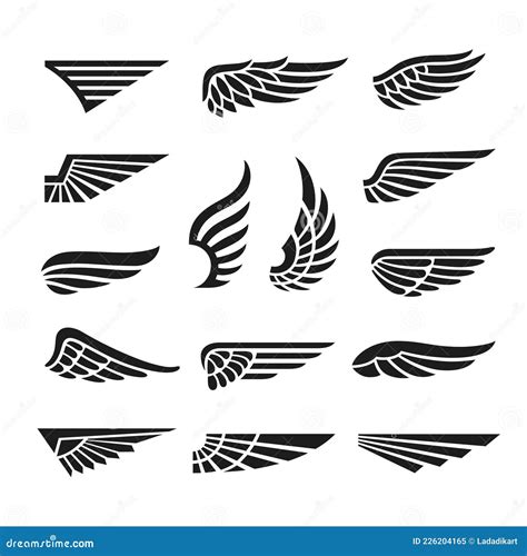 Ailes D aigle Icônes Graphiques De L aile De Logo Minimal De L armée