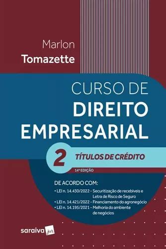 Curso Direito Empresarial Volume 2 Títulos Crédito 14 Edição Frete grátis