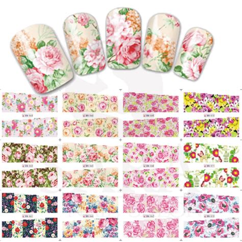 12designs Sheet Flower Designs Nail Art Water Transfers Full Decals