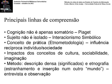 Métodos De Coleta De Dados Em Estudos De Usuários Da Informação Ppt