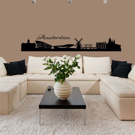 Stickers Muraux Pays Et Villes Sticker Amsterdam Horizon Ambiance