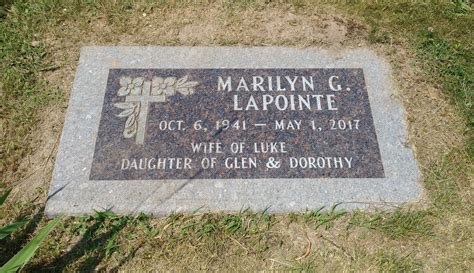 Marilyn Gertrude Lapointe 1941 2017 Homenaje De Find A Grave