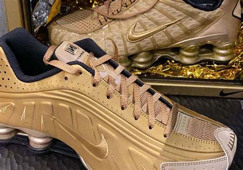 Neymar Jr Nike Shox R4 TL Gold SneakerNews