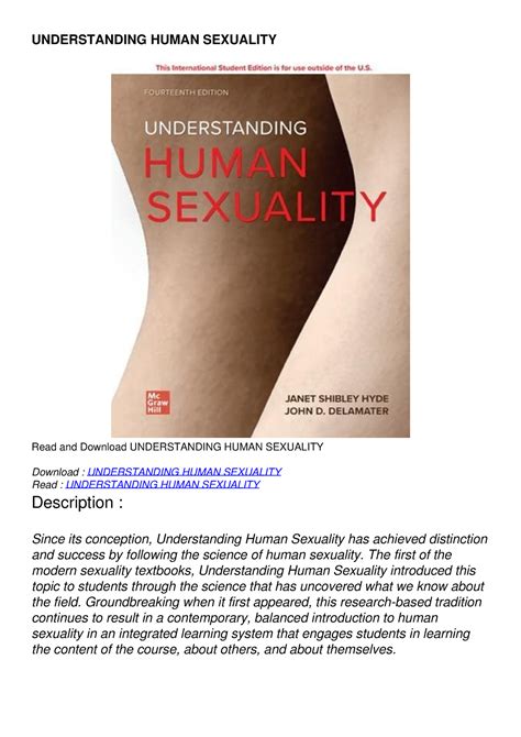 Pdfread Understanding Human Sexuality Understanding Human Sexuality