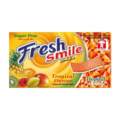 Купить жевательная резинка fresh smile тропические фрукты 14г с ...
