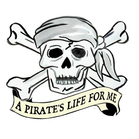 A Pirates Life For Me Pirate Skull Vinyl Decal Car Truck