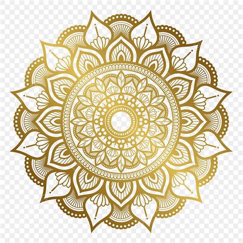 Luxury Gold Floral Vector PNG Images Luxury Gold Mandala Transparent