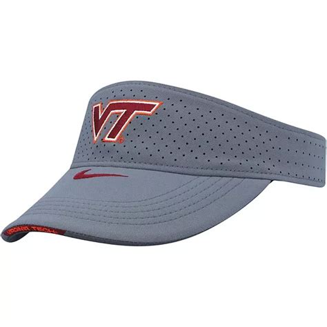 Mens Nike Gray Virginia Tech Hokies 2021 Sideline Performance Visor