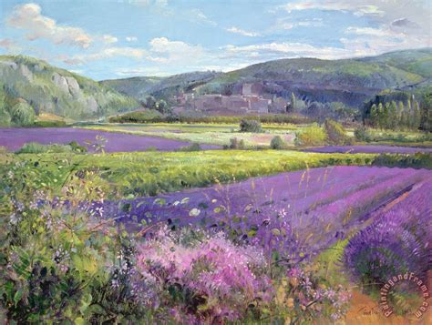 Timothy Easton Lavender Fields in Old Provence painting - Lavender ...