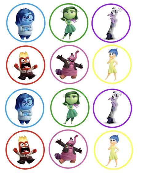 Set Of 12 Inside Out Edible Paper Cupcake Cookie Toppers Choose Size