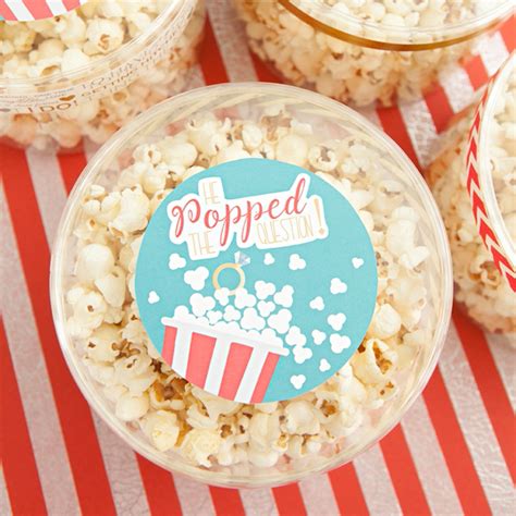 Adorable He Popped The Question Popcorn Favors