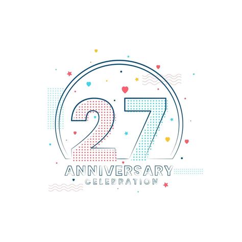 27 years Anniversary celebration, Modern 27 Anniversary design 10082346 Vector Art at Vecteezy