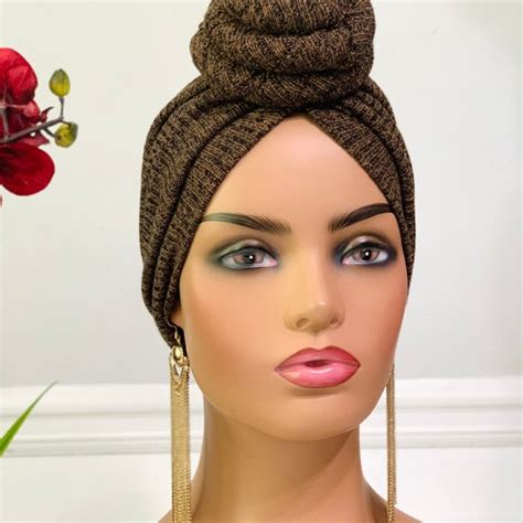 Pre Tied Turban Pretied Headwrap T For Loved Ones Mom Etsy