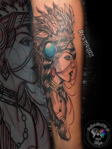 Tatuaje Del Artista Mexicano Cristhian Ruiz Mujer Apache Tatuajes Y M S