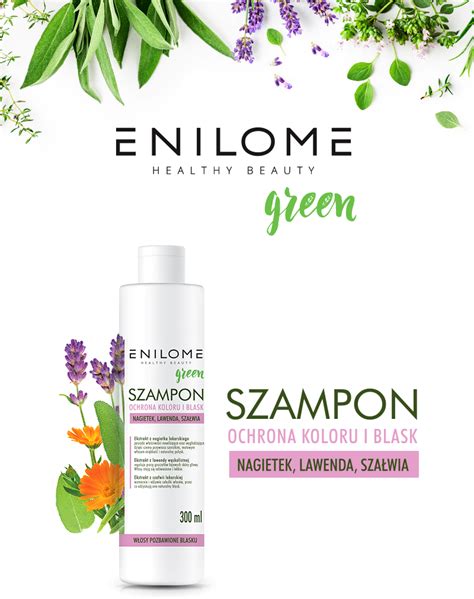 Enilome Healthy Beauty Green Szampon Ochrona Koloru I Blask 300 Ml