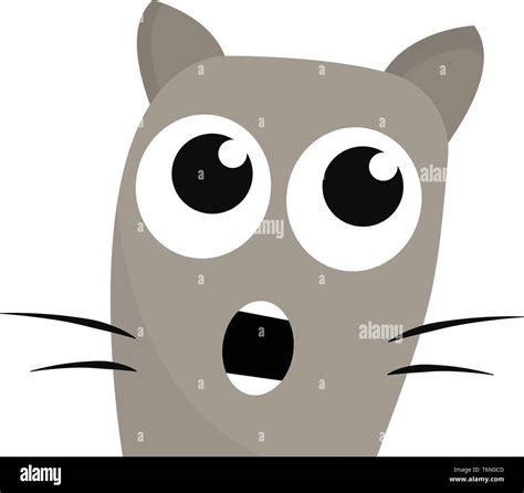 Cartoon Of A Cat With Its Mouth Wide Open In Shock Vector Color Drawing Or Illustration Stock