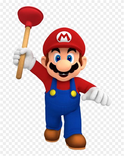 mario holding  plunger  nintega dario super mario bros