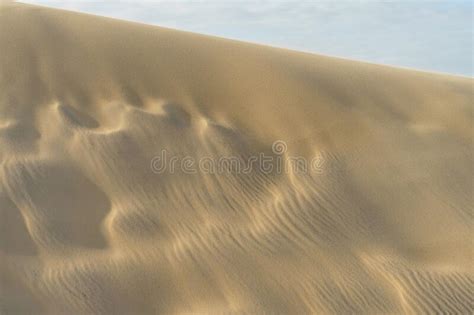 Pistas Del Viento En La Arena De La Duna Del Pilat Imagen De Archivo