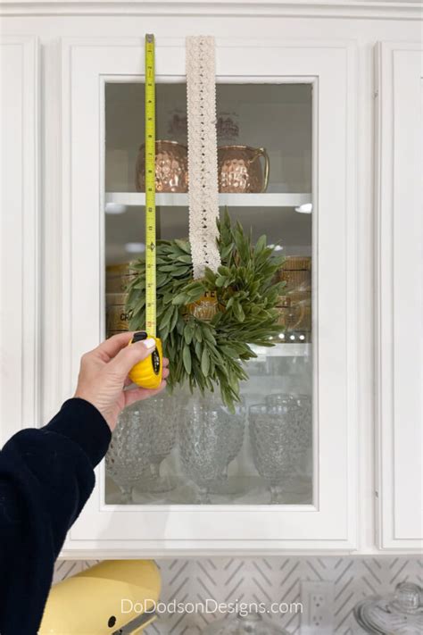 The Best Way To Hang Mini Wreaths On Kitchen Cabinets Do Dodson Designs