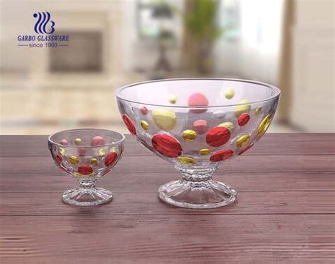 Multi Coloured Glass Fruit Bowl - Glass Designs