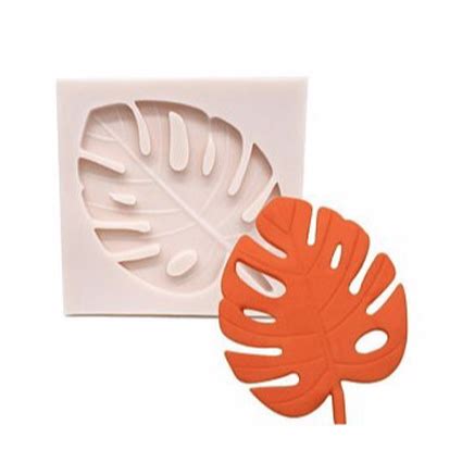 Molde De Silicona Para Decoraciones De Fondant Motivo Hoja Tropical