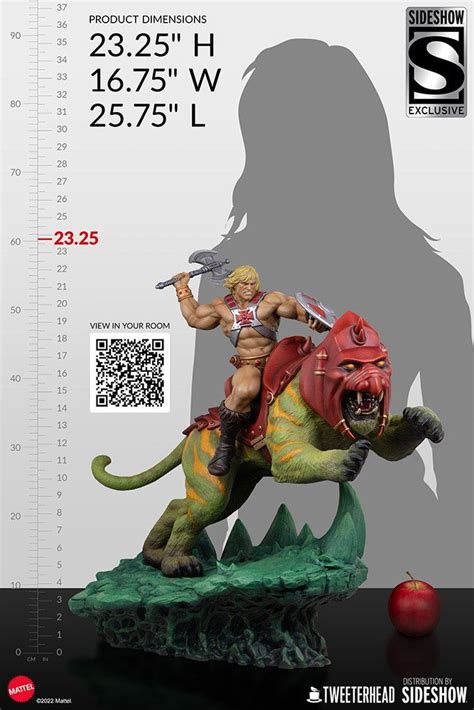 He Man And Battle Cat Statue Classic Deluxe Sideshow Exclusive Masters