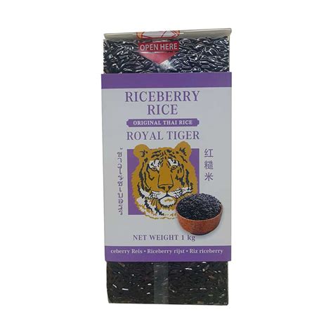 Ryż Czarny Riceberry Royal Tiger 1kg Internetowy Sklep Orientalny Kuchnieorientu Pl