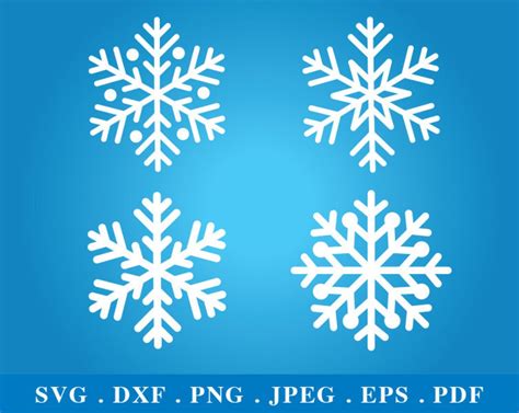 Snowfalkes Svg Snowflakes Winter Flakes Winter Svg For Cricut Silhouette Svg Dxf Eps Png