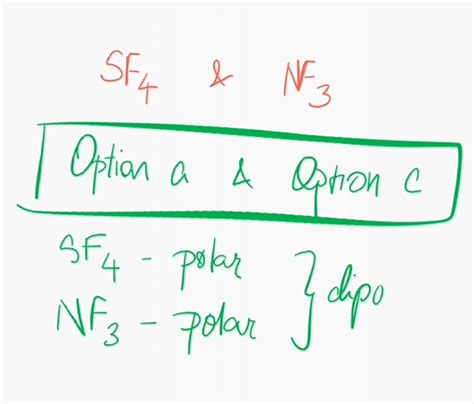 Solved Are Sulfur Tetrafluoride Sf4 And Nitrogen Trifluoride Nf3 Polar Or Nonpolar Select