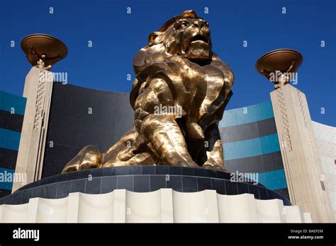 Famous Statue Of Leo Hollywood Film Studio Symbol Mgm Grand Hotel