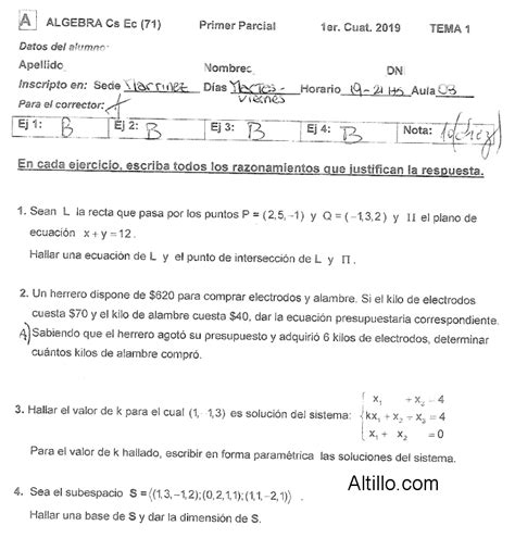 1º Parcial A Algebra Fauring 2019 CBC UBA