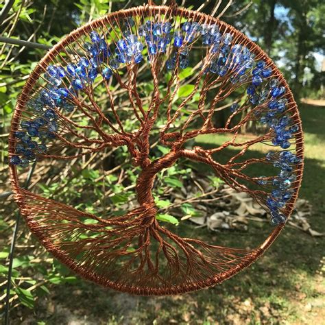 8 Inch 3 Dimensional Handmade Copper Wire Tree Of Life One Of