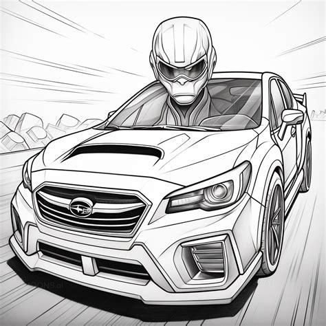 Free Photo Prompt Subaru Impreza Coloring Book Pj Mask