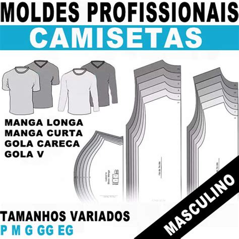 Modelagem Camiseta B Sica Molde Masculina Corel Pdf Moldes No Elo