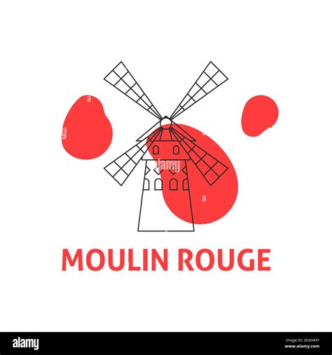 Moulin Rouge Line Concept Stock Vector Image & Art - Alamy