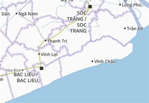 Michelin Landkarte Hòa Tú 2 Stadtplan Hòa Tú 2 Viamichelin