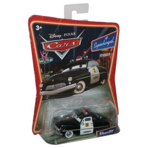 Disney Cars Sheriff Cop Police Supercharged Mattel Toy Car - (Dented ...