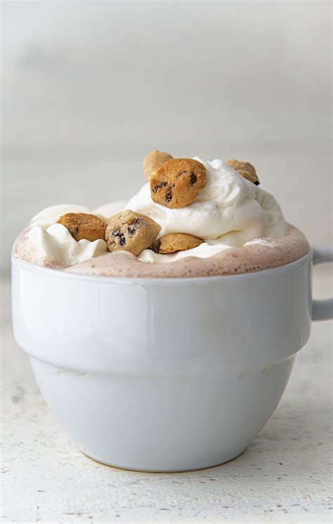 Cookie Dough Hot Cocoa with Chocolate Chip Cookie Dough Ice Cream