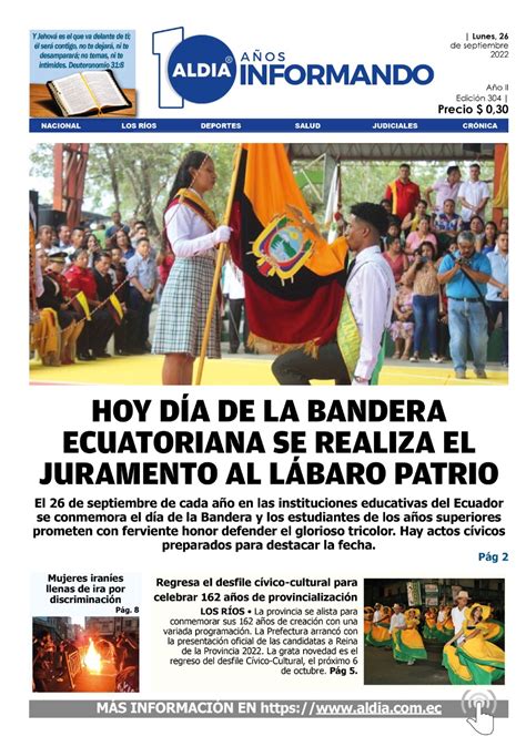 Edici N De Septiembre De Hoy D A De La Bandera Ecuatoriana