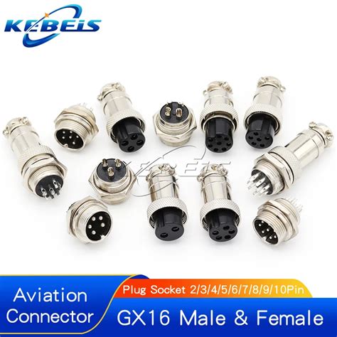 Sets Gx Aviation Plug Socket Connectors Gx