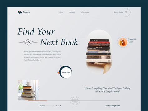 Book Online Store Landing Page By Nurunnabi On Dribbble