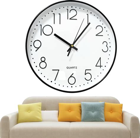 Amazon De Tebery 12 Zoll 30cm Wanduhr Wall Clock Ohne Ticken Modern