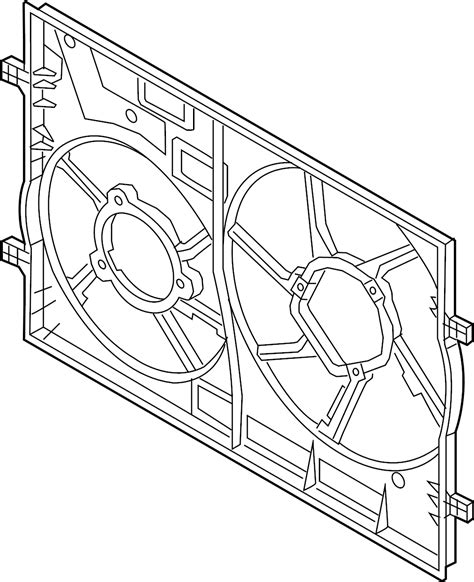 5WA121205B Engine Cooling Fan Shroud Genuine Volkswagen Part