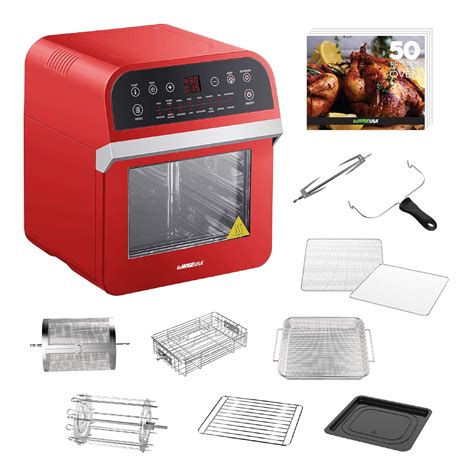 Which Is The Best Red Air Fryer Deluxe Rotisserie Oven - Home One Life