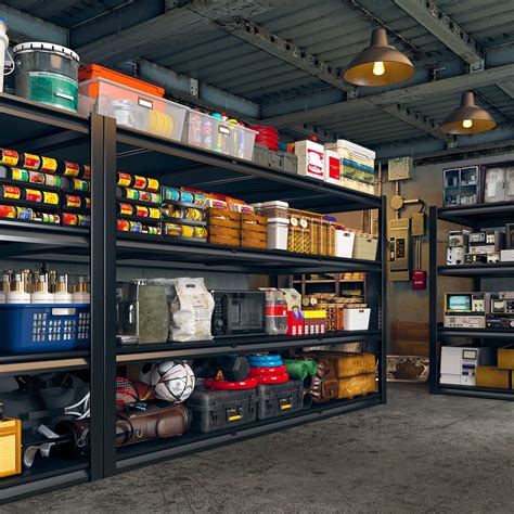 "REIBII Steel Units, 60"" W Heavy Duty Garage Shelving, 2650LBS Load ...