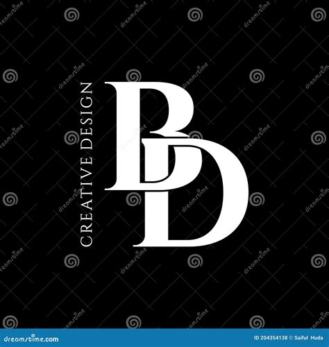 Letter Bd Simple Monogram Logo Icon Design Stock Vector Illustration