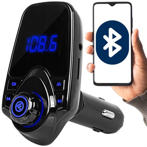 Transmiter Samochodowy Fm Bluetooth Usb Sd Mp Adowarka Zasilacz Aux