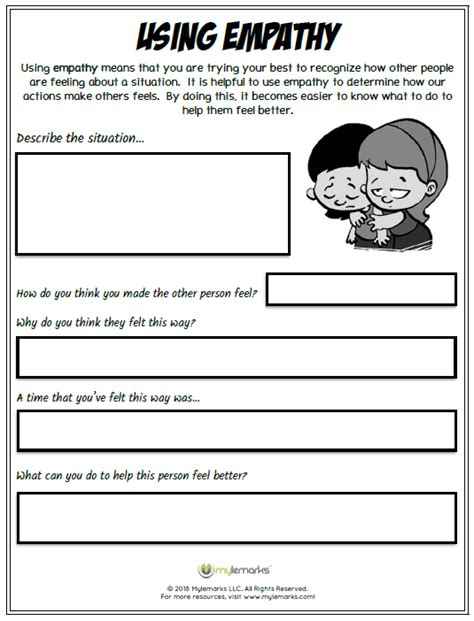 Empathy Skills Worksheet SkillsWorksheets